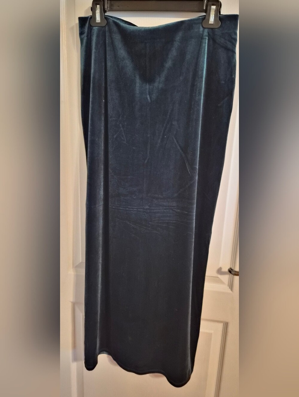 Velvet 3pc Maxi Skirt Top Jacket in Deep Green